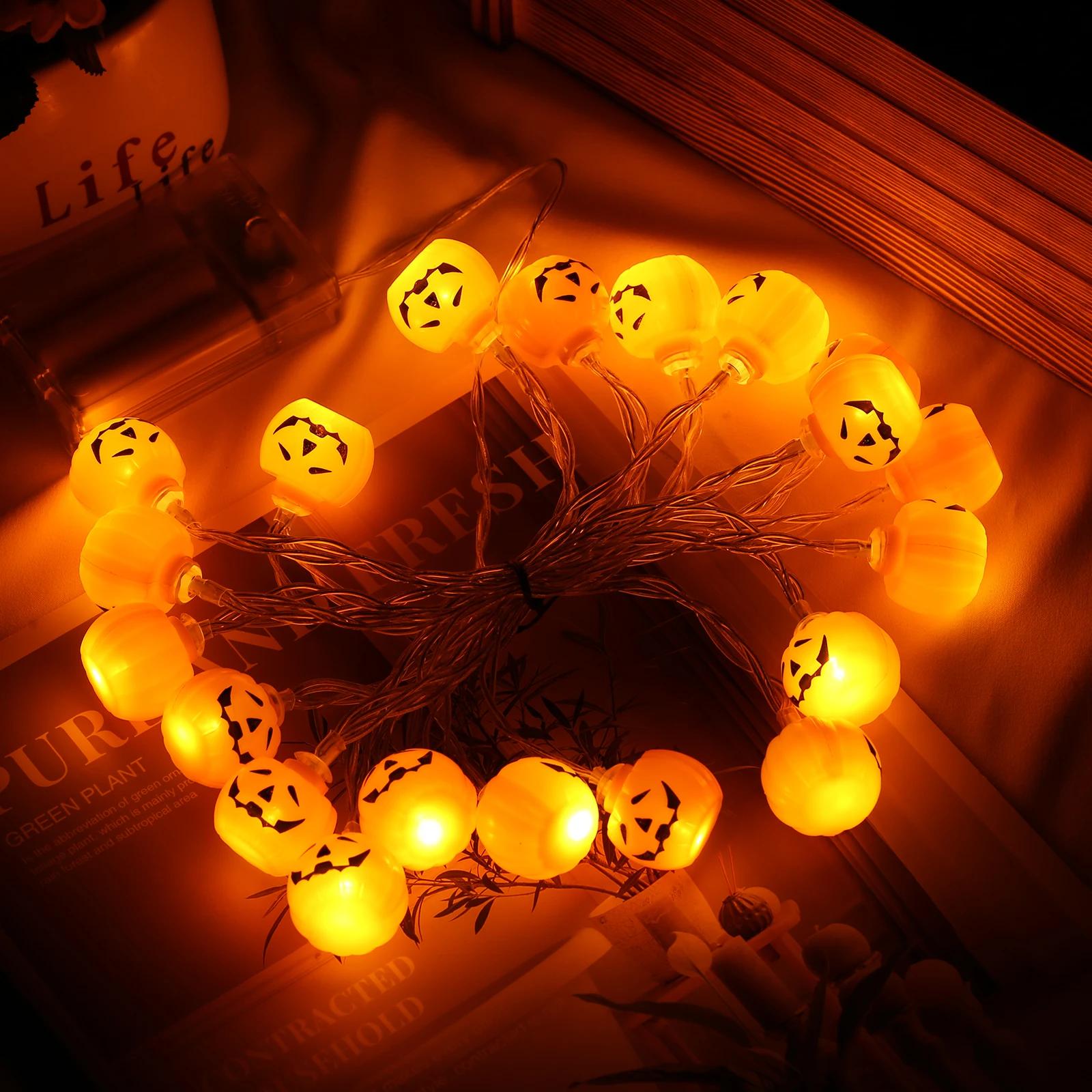 Halloween Pumpkin String Lights Lamp DIY Hanging Horror Halloween Decoration For Home Party Supplies Atmosphere Hall